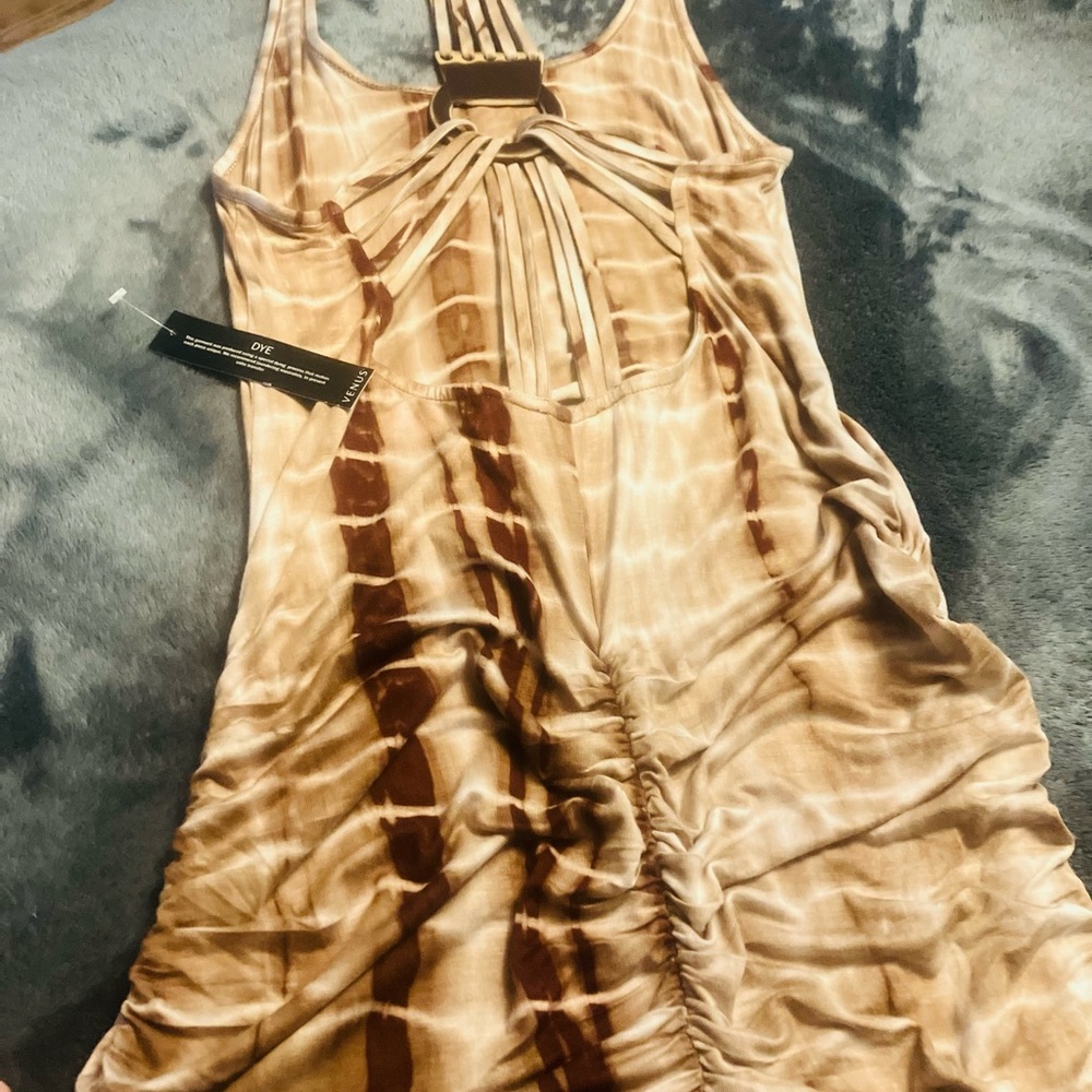 VENUS Brown Tie-Dye Maxi Dress. Large. NWT $20